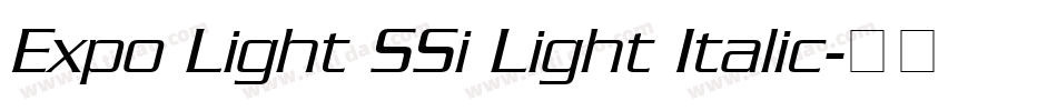 Expo Light SSi Light Italic字体转换